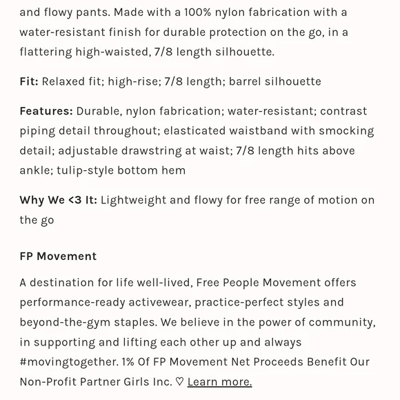 Free People Cream and Blue Track Joggers - Picture 4 of 5